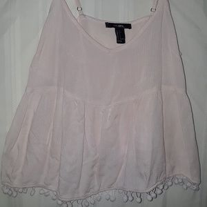 Adorable pompom camisole with adjustable straps